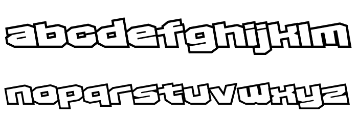 D3 Egoistism outline extra Font LOWERCASE