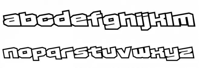 D3 Egoistism outline extra Font Litere mici
