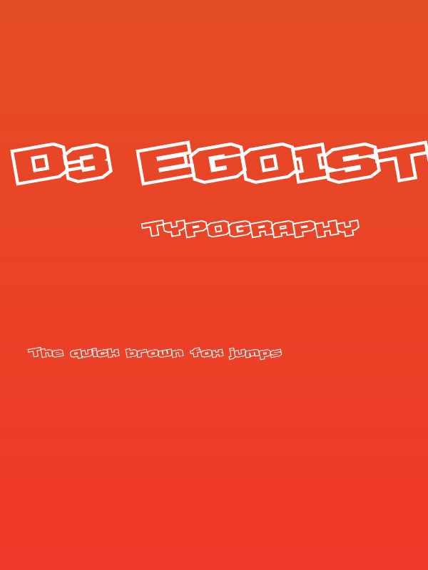 D3 Egoistism outline leaning Poster