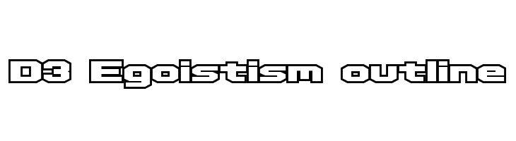 D3 Egoistism outline Font