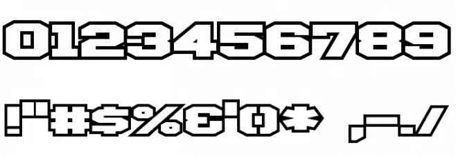 D3 Egoistism outline Font OTHER CHARS