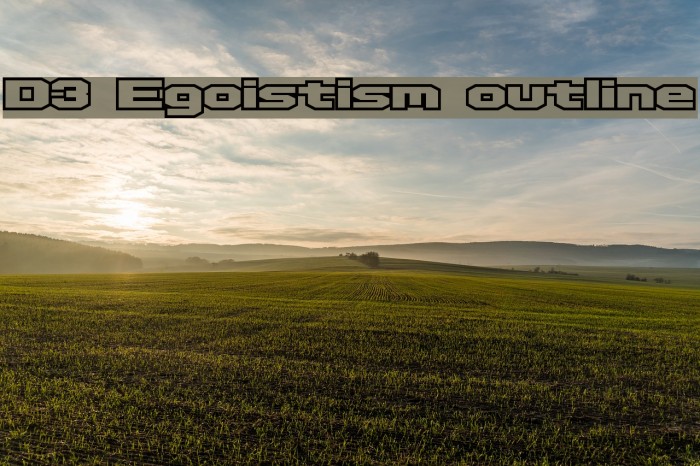 D3 Egoistism outline Font examples
