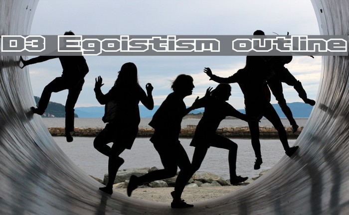 D3 Egoistism outline Font examples