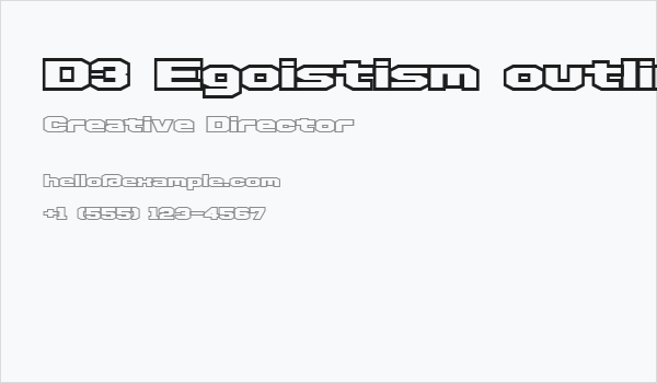 D3 Egoistism outline Business Card