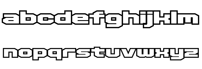 D3 Egoistism outline Font LOWERCASE