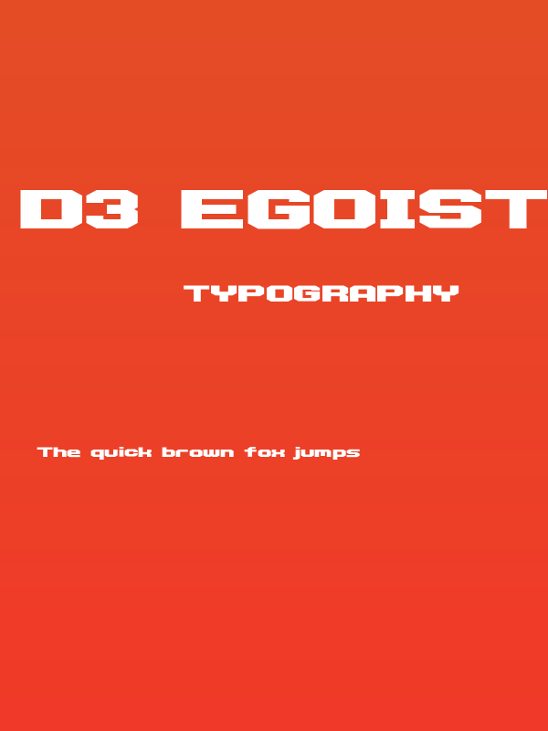 D3 Egoistism Poster