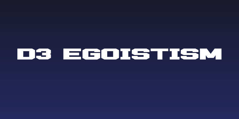 D3 Egoistism Social Header