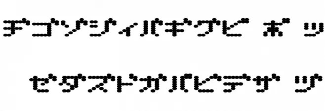 D3 Electronism Katakana 字体 大写
