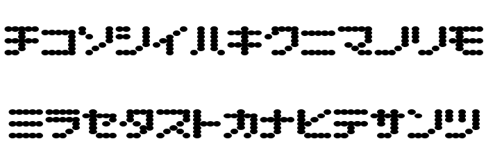 D3 Electronism Katakana Font LOWERCASE