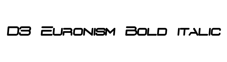 D3 Euronism Bold italic Font