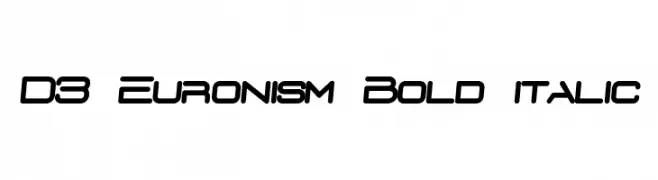 D3 Euronism Bold italic  Fuentes Gratis Descargar