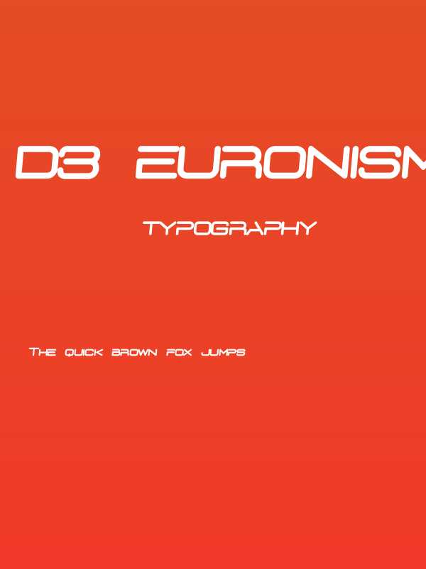 D3 Euronism Bold italic Poster