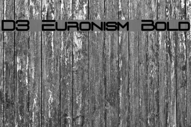 D3 Euronism Bold Font examples
