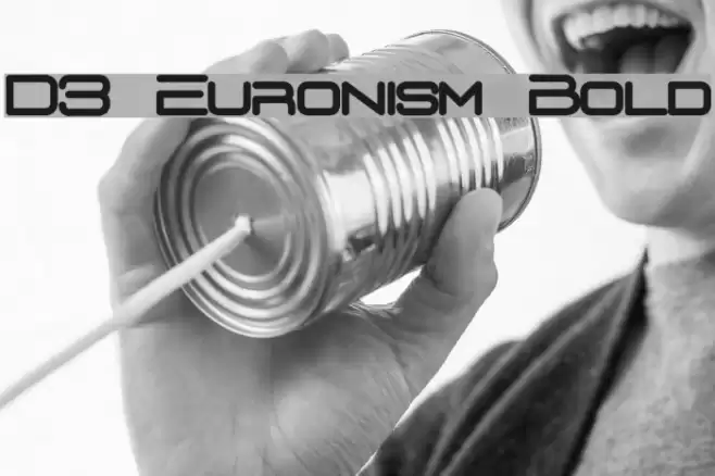 D3 Euronism Bold Font examples