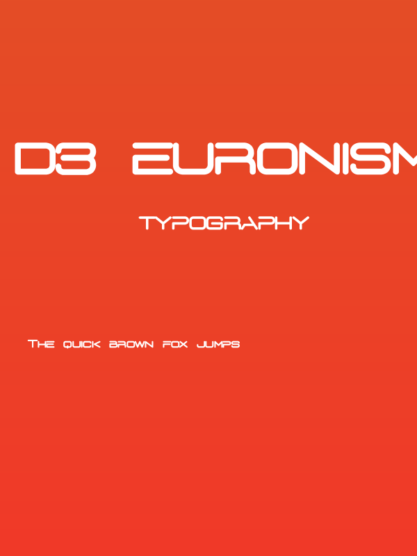 D3 Euronism Bold Poster