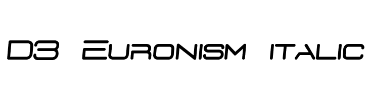 D3 Euronism italic  baixar fontes gratis