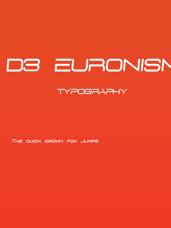 D3 Euronism italic Poster