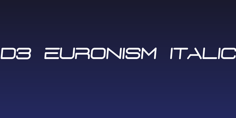 D3 Euronism italic Social Header