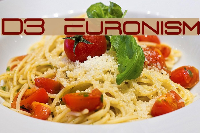 D3 Euronism Font examples