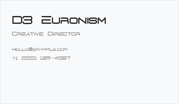 D3 Euronism Business Card