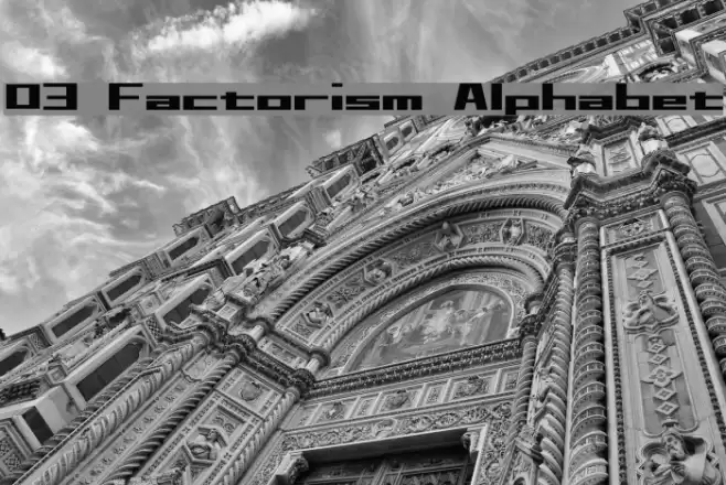 D3 Factorism Alphabet Font examples