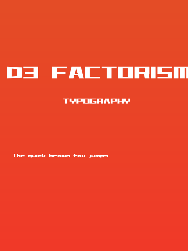D3 Factorism Alphabet Poster