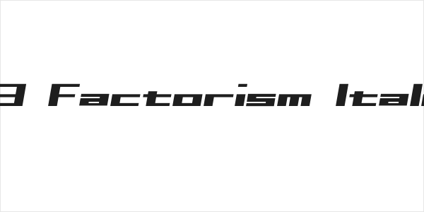 D3 Factorism Italic Logo