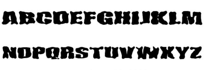 D3 Ghostism-Regular Caratteri MAIUSCOLE