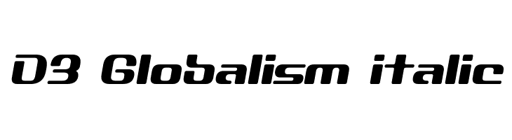 D3 Globalism italic  les polices de caractères gratuit tlcharger