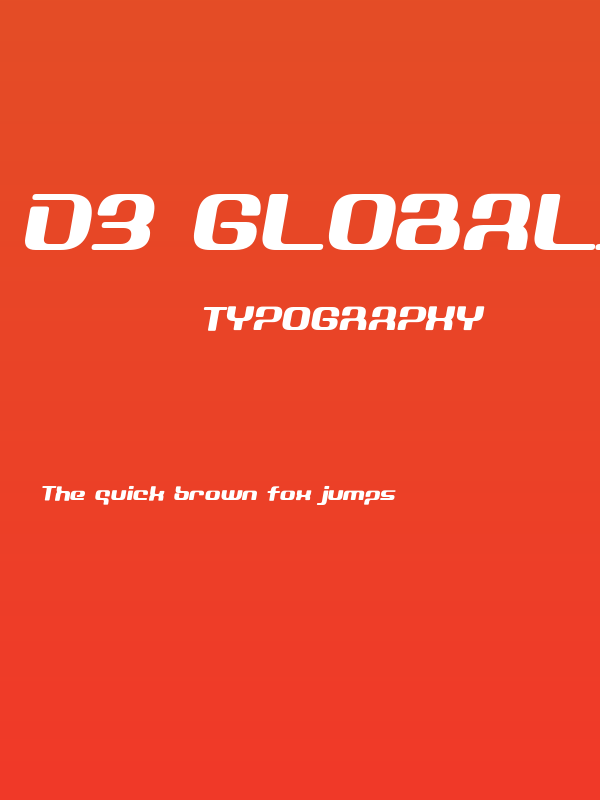 D3 Globalism italic Poster