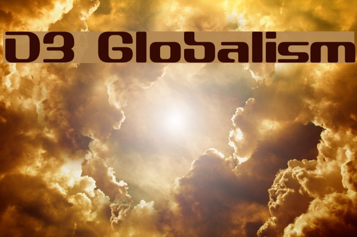 D3 Globalism Font examples