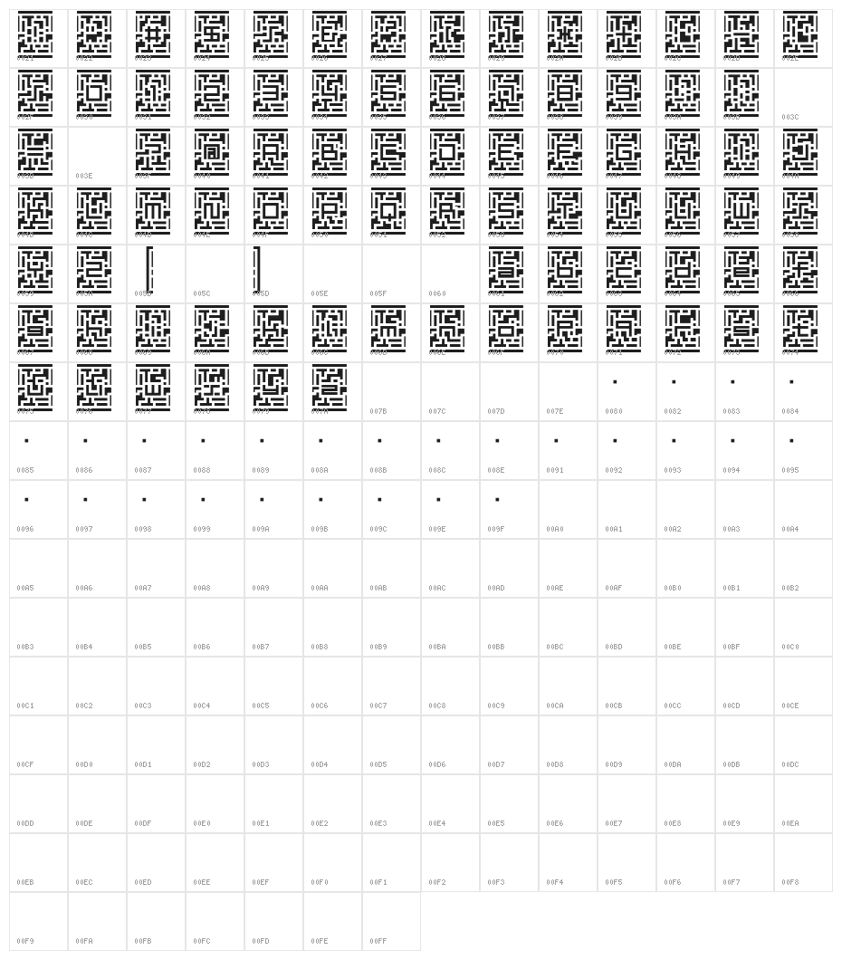 D3 Guitarism Character Map
