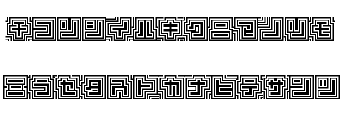 D3 Labyrinthism katakana Font LOWERCASE