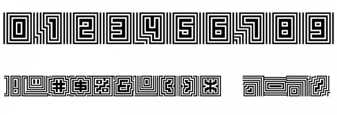 D3 Labyrinthism Font OTHER CHARS