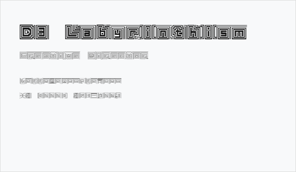 D3 Labyrinthism Business Card