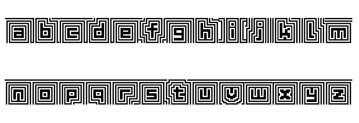 D3 Labyrinthism Font LOWERCASE