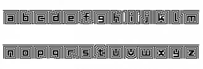 D3 Labyrinthism Font LOWERCASE