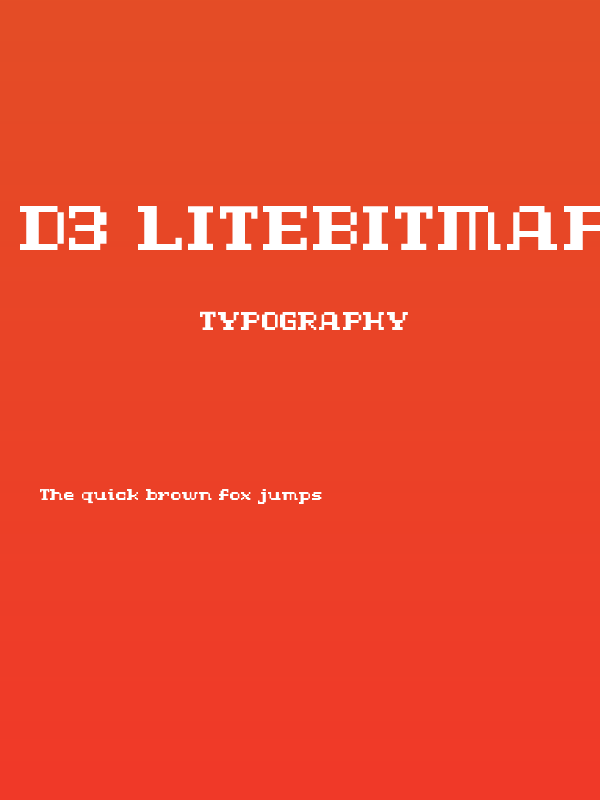 D3 LiteBitMapism Bold-Selif Poster