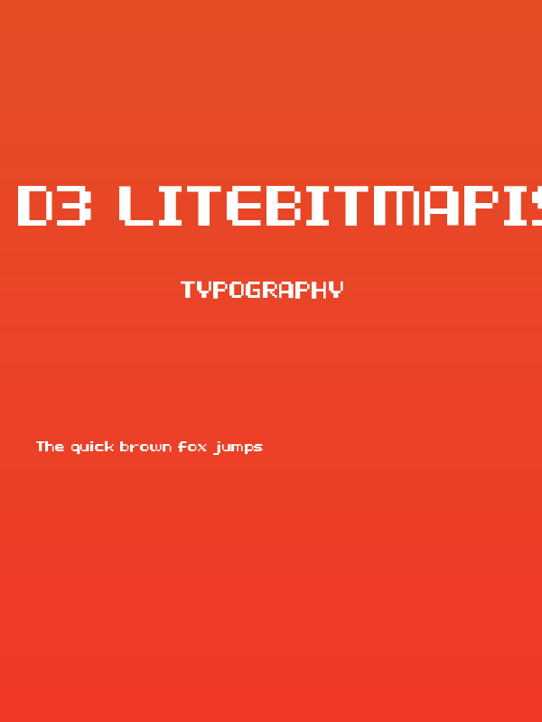 D3 LiteBitMapism Bold Poster