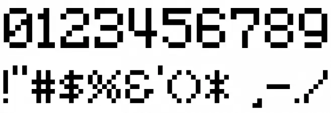 D3 LiteBitMapism Selif Font OTHER CHARS