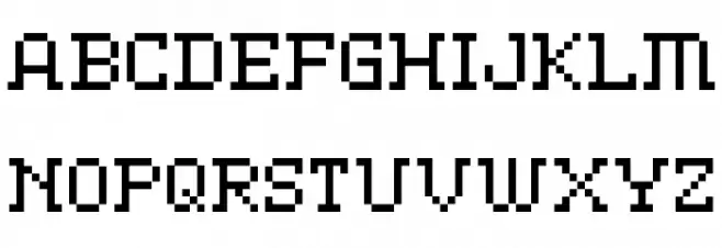 D3 LiteBitMapism Selif Fonte MAIÚSCULAS