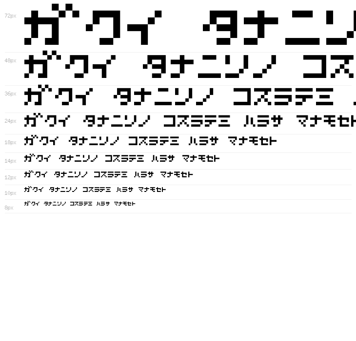 D3 Littlebitmapism Katakana Waterfall