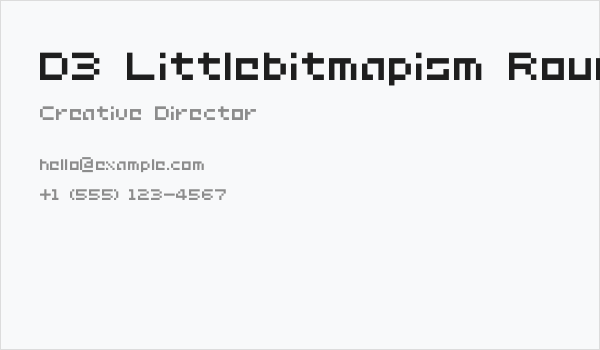 D3 Littlebitmapism Round Business Card