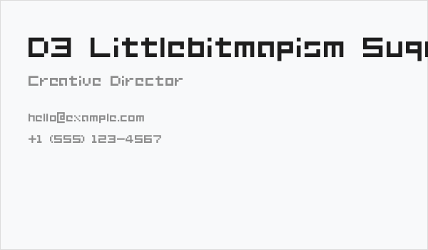 D3 Littlebitmapism Suquare Business Card