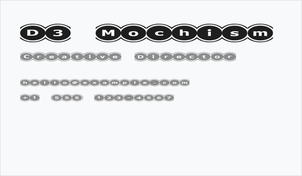 D3 Mochism Business Card