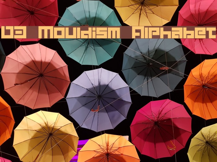 D3 Mouldism Alphabet Font examples