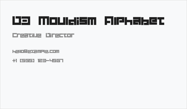 D3 Mouldism Alphabet Business Card