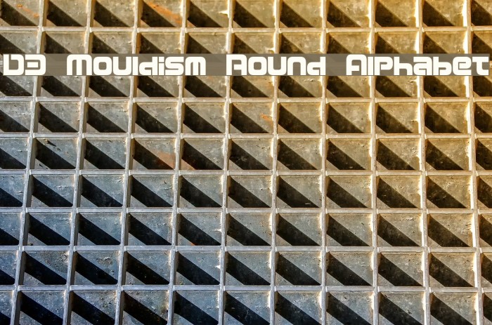 D3 Mouldism Round Alphabet Font examples
