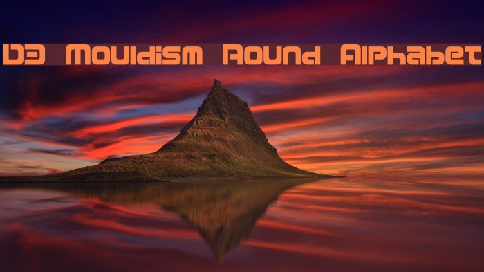 D3 Mouldism Round Alphabet Font examples
