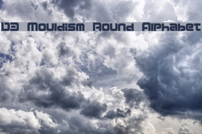 D3 Mouldism Round Alphabet Font examples